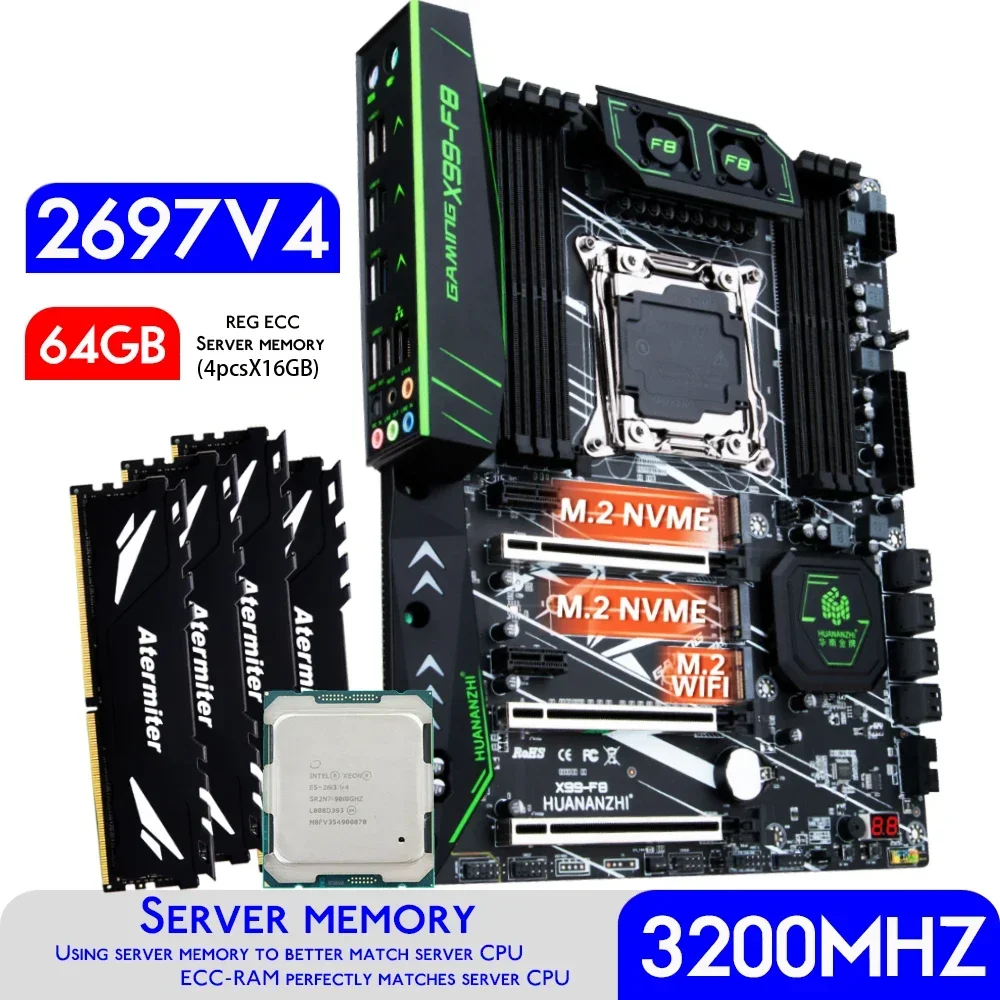 HUANANZHI X99 F8 X99 Anakart X - 64Gb Ddr4 Ecc Reg 3200Mhz incelemesi ve fiyatı